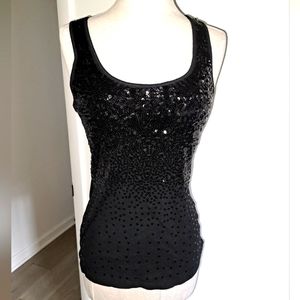 Black sequin tank top